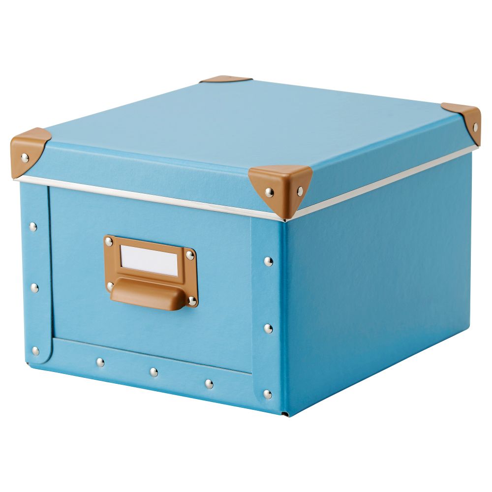 Коробка с крышкой ФЬЕЛЛА, синий - фото 1