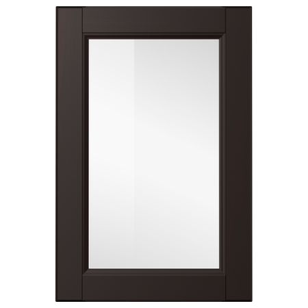 Стеклянная дверь ЛАКСАРБИ, черно-коричневый