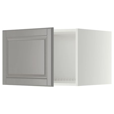Верхний шкаф для холодильника/морозильн, белый/Будбин серый 60x40 см IKEA METOD МЕТОД 394.451.14