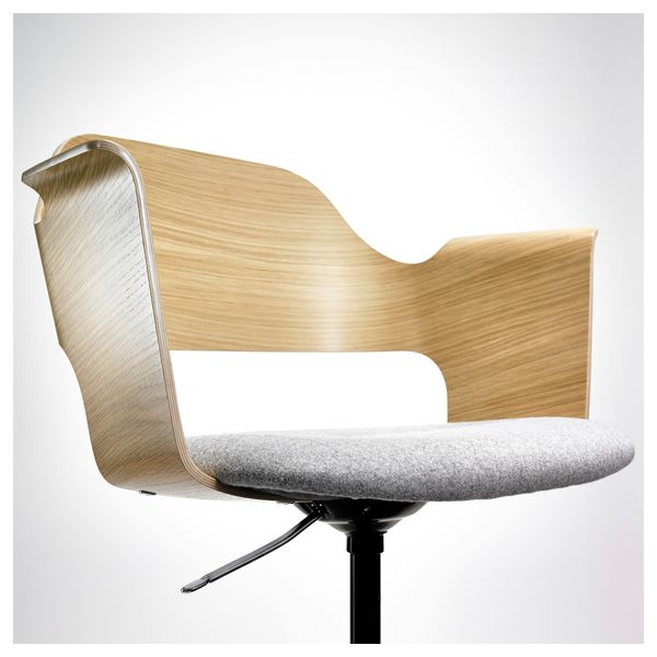 Конференц-стул ФЬЕЛЛБЕРГЕТ, дубовый шпон, Уллеви серый классический серый серый - фото 4