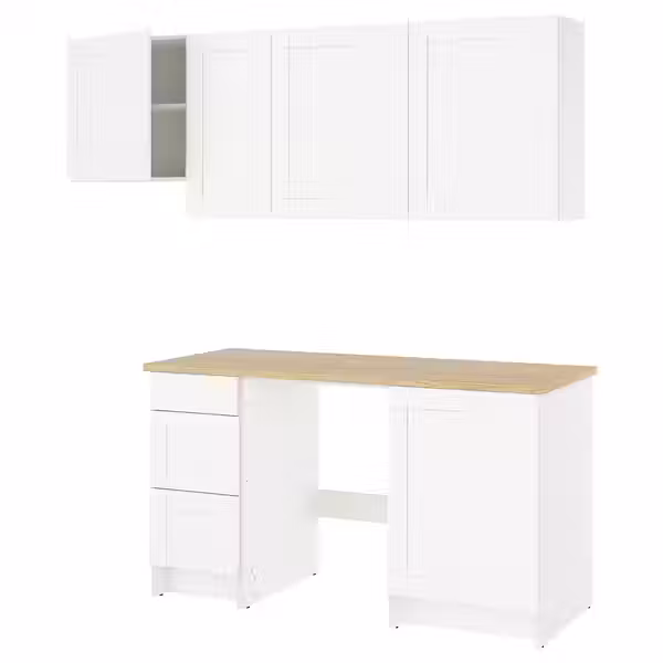 KNOXHULT Кухня - белый каркас 220x61x220 см - фото 1