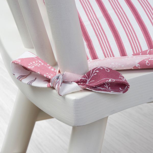 Подушка на стул ГАБРИКЕ, белый, розовый (27/38x38x3 см) - фото 2