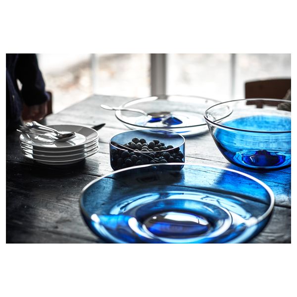 Блюдо СТОКГОЛЬМ 2017, синий, прозрачное стекло (37 см) - схема-чертеж с размерами