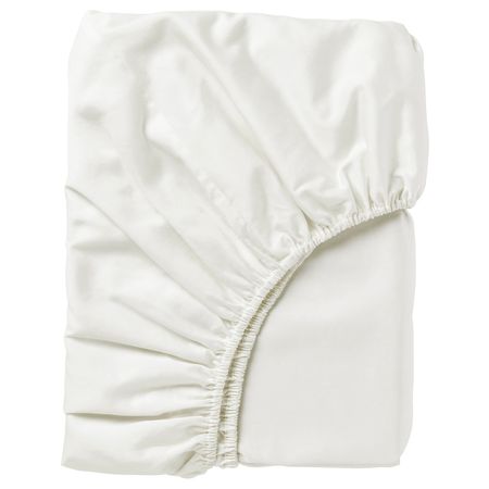 Простыня натяжная, белый 140x200 см IKEA NATTJASMIN НАТТЭСМИН 603.512.50