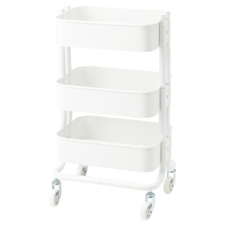 Тележка, белый, 28x38x65 см IKEA RÅSHULT РОСХУЛЬТ 204.630.56