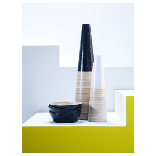 Декоративая ваза ВИНЭГЕР, бамбук, черный (75 см) - схема-чертеж с размерами