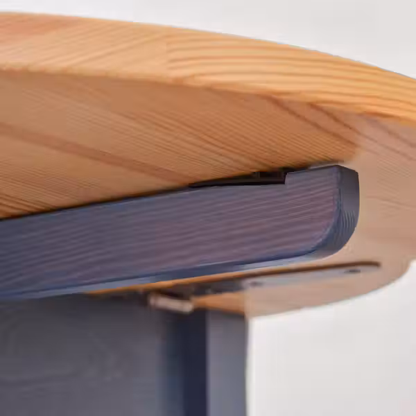 OMMJÄNGE ОММЬЕНГЕ Стол c откидными полами - сосна/морилка синий 134x82 см - схема-чертеж с размерами