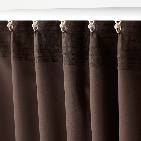 Затемняющие гардины, 2 шт., коричневый 145x300 см IKEA ANNAKAJSA АННАКАЙСА 704.981.43 - фото 3