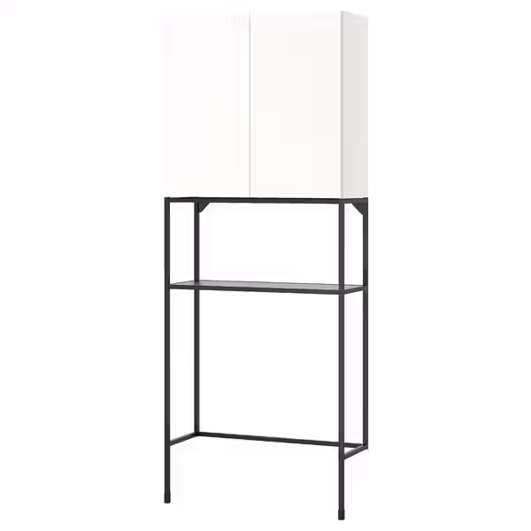 ENHET Комбинация д/хранения - антрацит/белый 80x32x204 см - фото 1