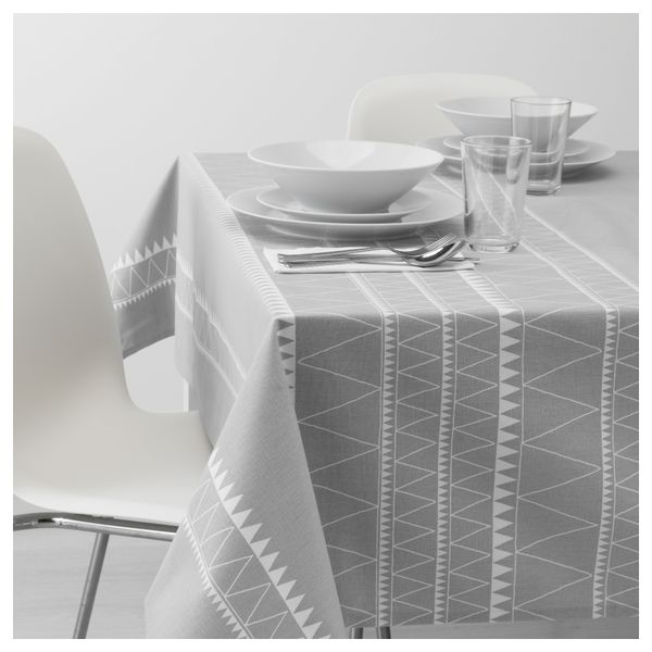 Скатерть ВИНТЕР 2017, серый (145x240 см) - схема-чертеж с размерами