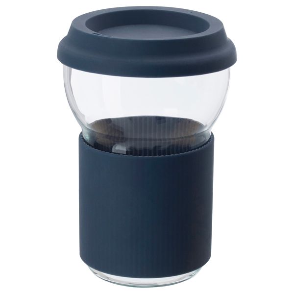 Кружка+крышка ИКЕА ПС 2017, темно-синий (0.4 л) - фото 1