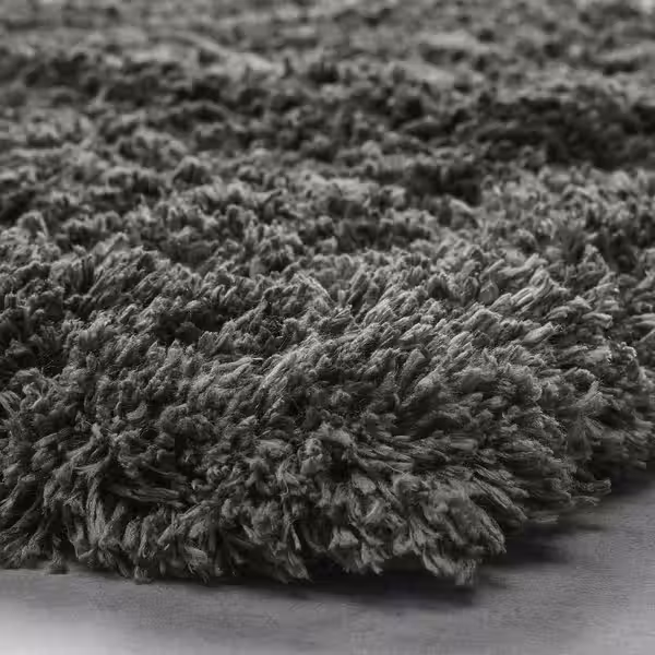 ALMTJÄRN Коврик для ванной - темно-серый 60x90 см - фото 2