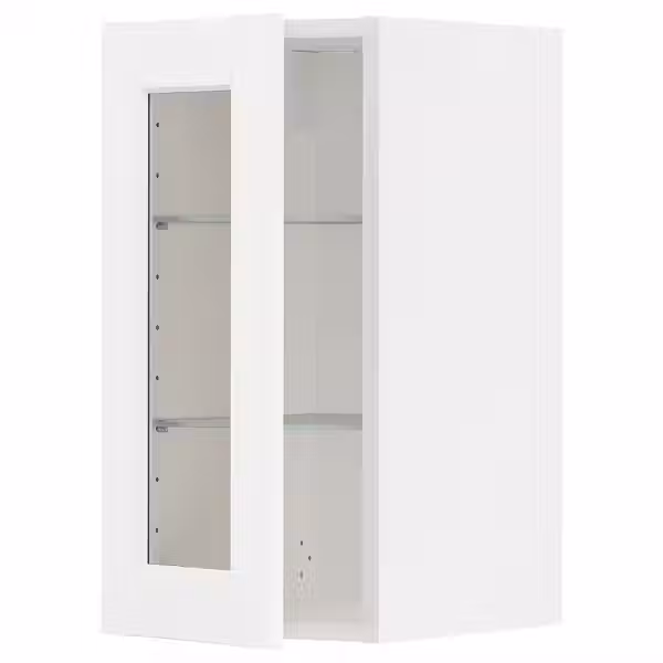 METOD Навесной шкаф/полки/стеклян дверца - фото 1