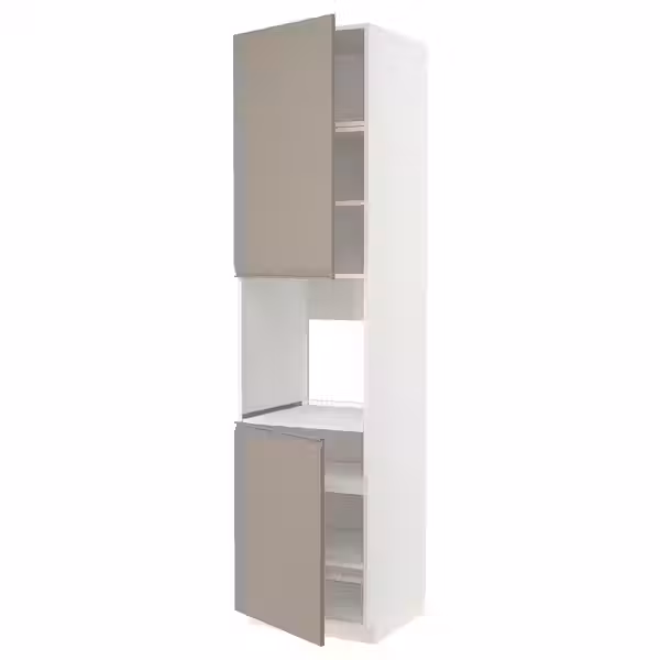 METOD Высок шкаф д/духовки/2дверцы/полки - фото 1