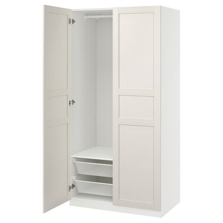 PAX / FLISBERGET Гардероб, комбинация - белый/белый с оттенком 100x60x201 см