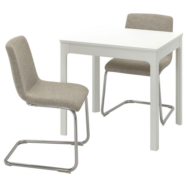Стол и 2 стула IKEA LUSTEBO, EKEDALEN ЛЕН ЭКЕДАЛЕН 695.234.88 - фото 1