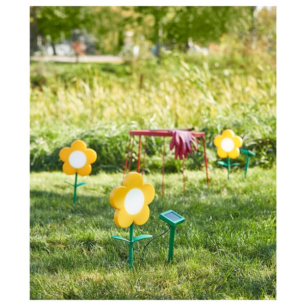 Подсветка на солнечных батарее, светодиод СОЛВИДЕН, для сада, цветок желтый - фото 7