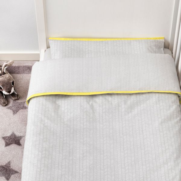 Комплект постельного белья, 3 предм, серый 60x120 см IKEA КЛЭММИГ 703.731.95 - фото 2