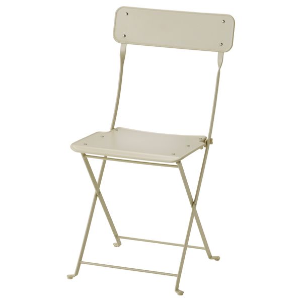 Садовый стул САЛЬТХОЛЬМЕН, складной бежевый - фото 1