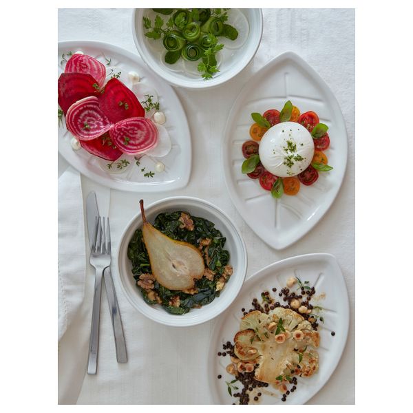 Тарелка десертная, с рисунком, белый, 25x16 см IKEA ВИНТЕРФЕСТ 504.329.02 - схема-чертеж с размерами