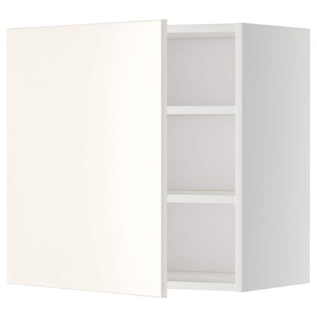 Шкаф навесной с полкой, белый/Веддинге белый 60x60 см IKEA METOD МЕТОД 592.257.95