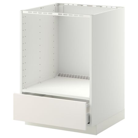 Напольный шкаф для духовки, с ящиком МЕТОД / МАКСИМЕРА, белый, Веддинге белый (60x60 см)