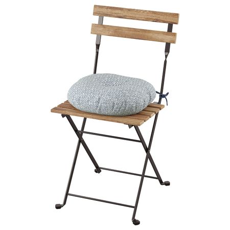 Садовый стул, складной черный, серо-кориченевая морилка/клёсан синий IKEA TÄRNÖ ТЭРНО 794.352.07