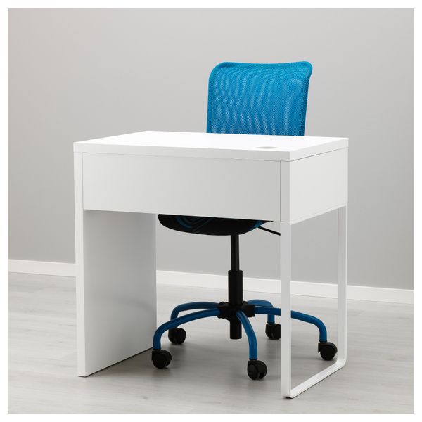Письменный стол МИККЕ, белый, синий (73x50 см) - фото 3