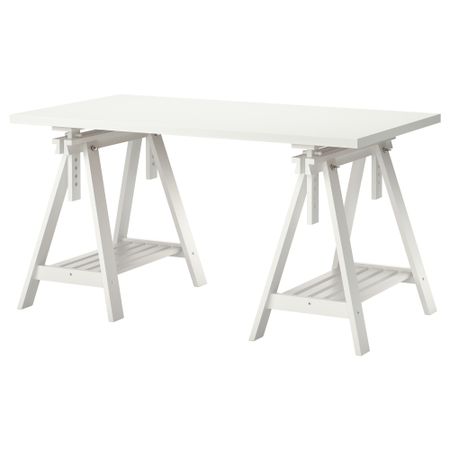 Стол ЛИННМОН / ФИНВАРД, белый (150x75 см)
