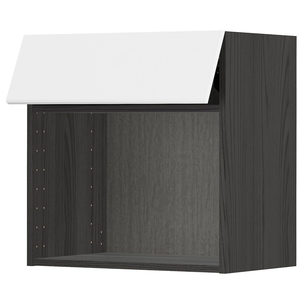 Навесной шкаф для СВЧ-печи, черный, Кунгсбакка антрацит 60x60 см IKEA МЕТОД 992.200.84 - схема-чертеж с размерами