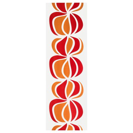 Узкая гардина УЛЛА-СТИНА, белый/красный (60x300 см)