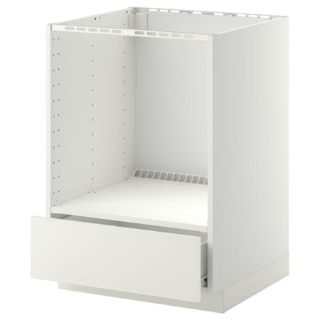 Напольный шкаф для духовки, с ящиком МЕТОД / ФОРВАРА, белый, Хэггеби белый (60x60 см)