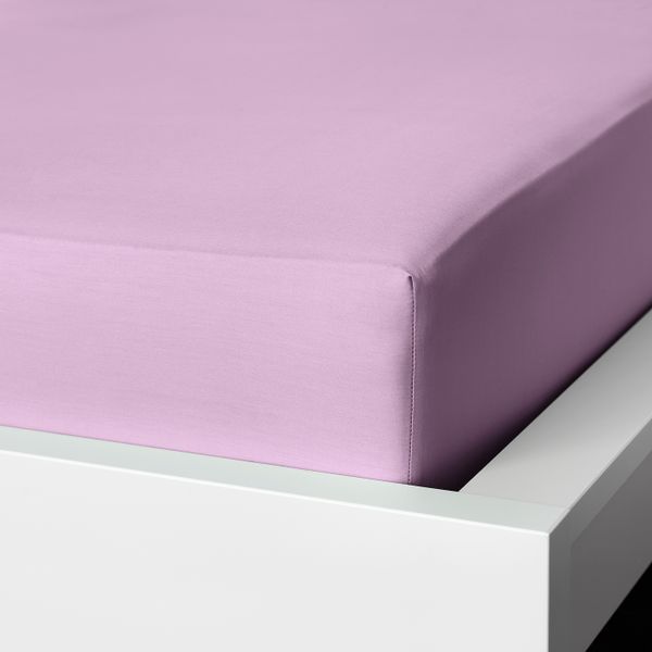 Простыня натяжная, сиреневый 180x200 см IKEA DVALA ДВАЛА 804.971.43 - фото 3