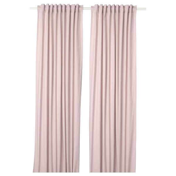 Гардины, 2 шт., светло-розовый 145x300 см IKEA KALKFLY КАЛКФЛАЙ 104.539.63 - фото 1