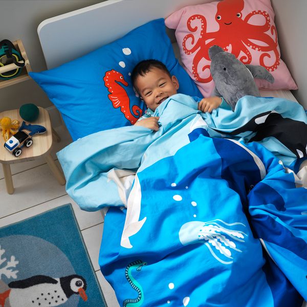 Чехол на подушку, осьминог, розовый, 50x50 см IKEA BLÅVINGAD 905.283.75 - фото 6