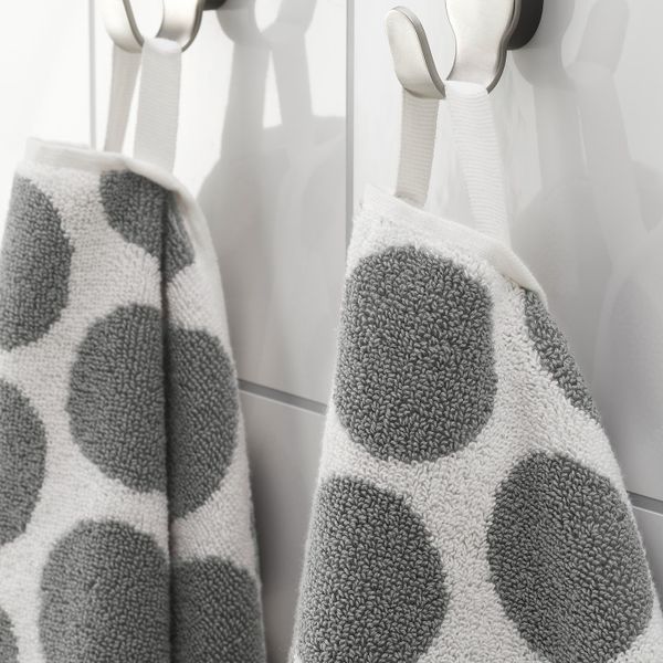 Банное полотенце, антрацит/белый 70x140 см IKEA SJÖVALLA СЬЁВАЛЛА 604.708.18 - схема-чертеж с размерами