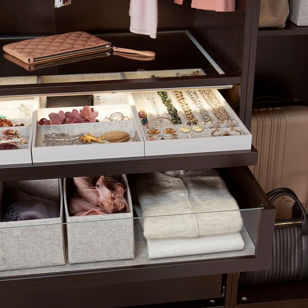 Полка стеклянная, черно-коричневый 100x35 см IKEA KOMPLEMENT КОМПЛИМЕНТ 104.375.48 - фото 3