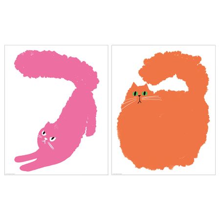 Постер, 40x50 см, Яркие коты IKEA DRÖMBILD ДРЁМБИЛЬД 605.548.65