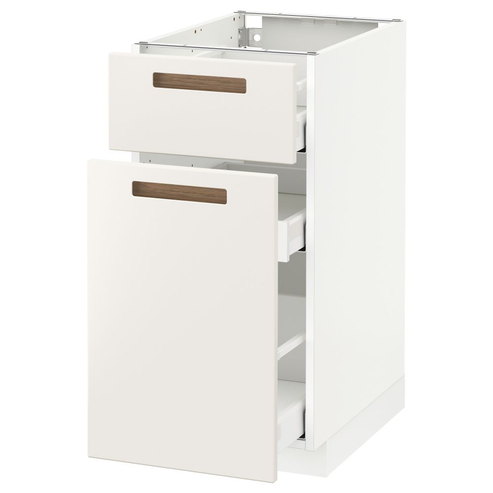 Напольный шкаф, выдвижной секцией, ящик МЕТОД / МАКСИМЕРА, белый, Мэрста белый - схема-чертеж с размерами