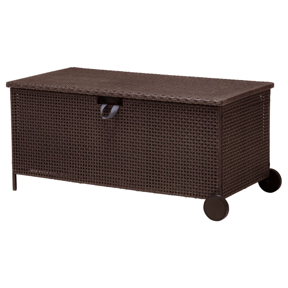 Садовая скамья с ящиком АММЕРЭ, темно-коричневый (124x62x57 см) - фото 1