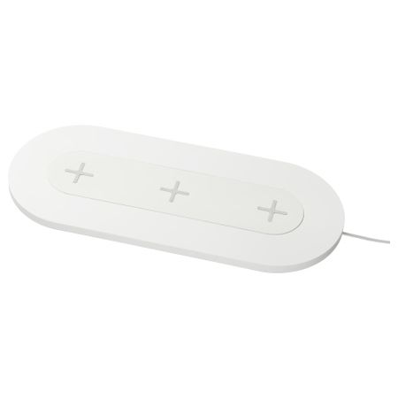 Тройн подставка для/беспровод зарядки НУРДМЭРКЕ, белый