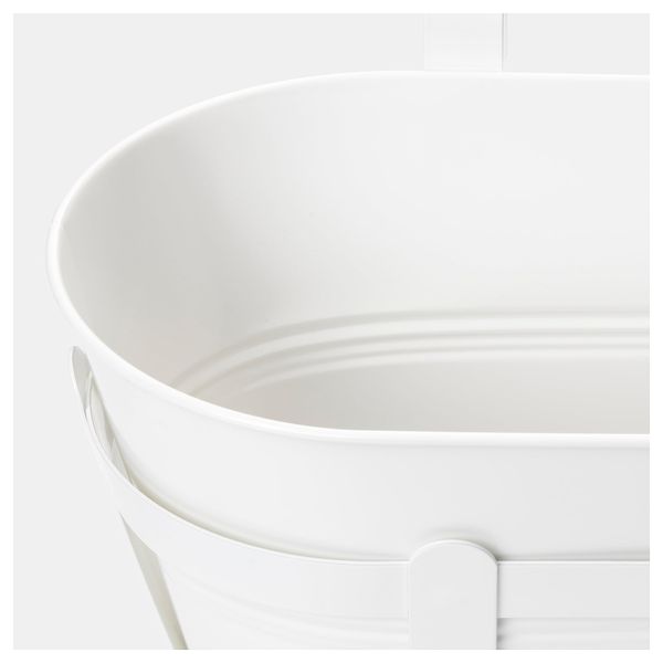 Ящик для цветов с держателем СОККЕР, д/дома/улицы, белый (51x19 см) - схема-чертеж с размерами