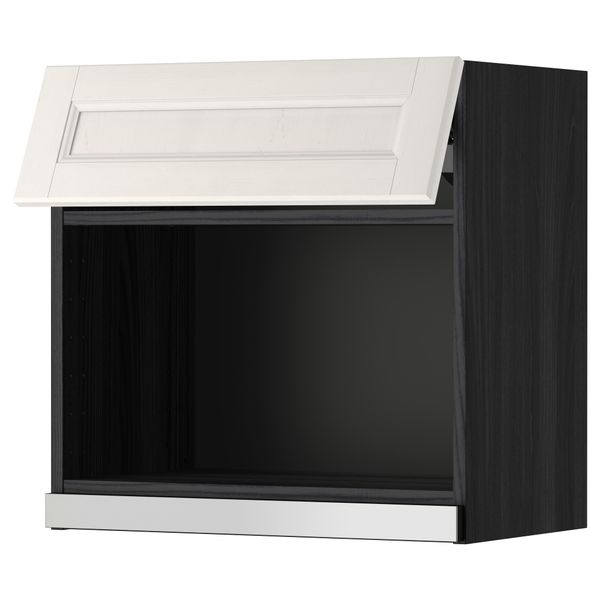 Навесной шкаф для СВЧ-печи МЕТОД, черный, Лаксарби белый - схема-чертеж с размерами