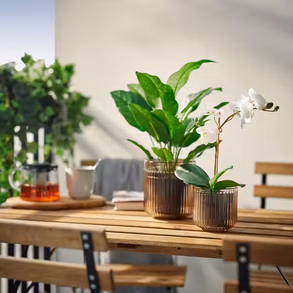 GRADVIS Кашпо - д/дома/улицы/светло-коричневый 9 см - схема-чертеж с размерами