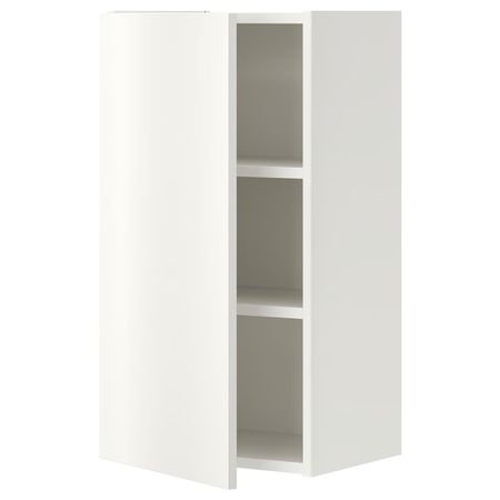 ENHET Навесной шкаф с 2 полками/дверцей - белый 40x32x75 см