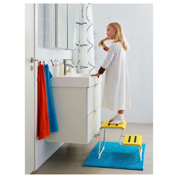 Табурет-лестница ГЛОТТЕН, желтый, белый - фото 5