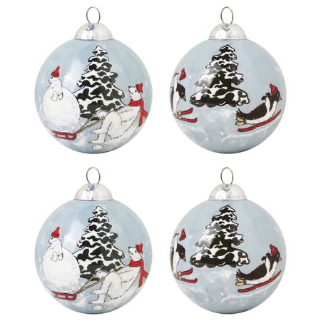 Украшение, шар, анималистический орнамент серый 7 см IKEA VINTER 2020 ВИНТЕР 2020 904.758.62
