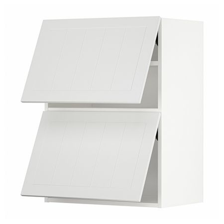 Навесной горизонтальный шкаф/2двери, белый/Стенсунд белый 60x80 см IKEA METOD МЕТОД 194.097.96