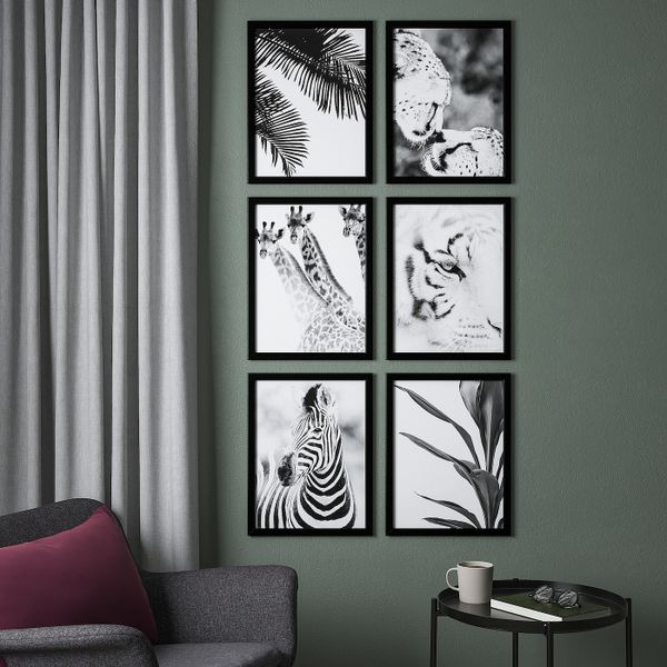 Рама с постером, Живая природа 30x40 см IKEA FISKBO ФИСКБУ 105.077.01 - схема-чертеж с размерами