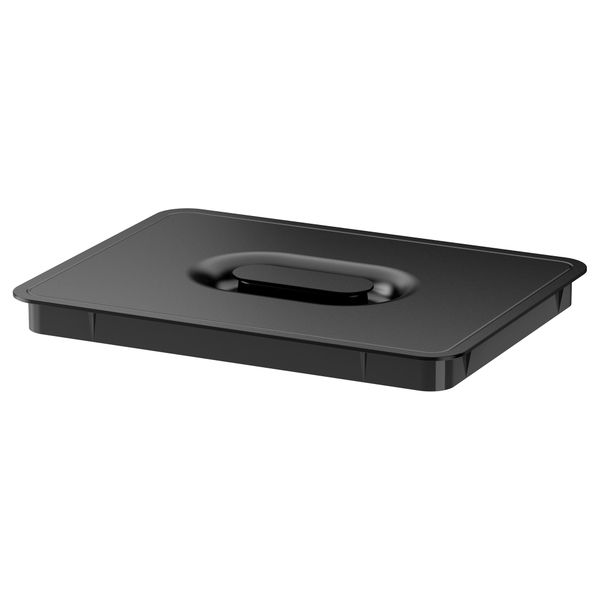 Крышка для мусорного контейнера ВАРЬЕРА, черный - схема-чертеж с размерами